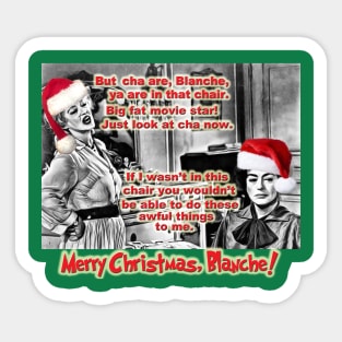 Merry Christmas, Blanche! Sticker